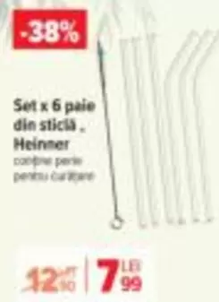 Set x 6 paie din sticlă