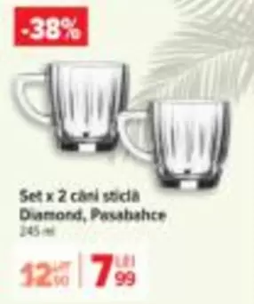 Set x 2 căni sticlă