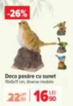 Deco pasăre cu sunet