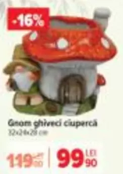 Gnom ghiveci ciupercă