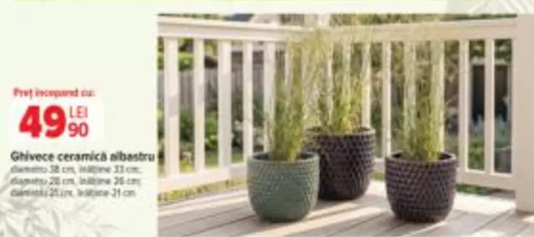 Ghivece ceramica albastru