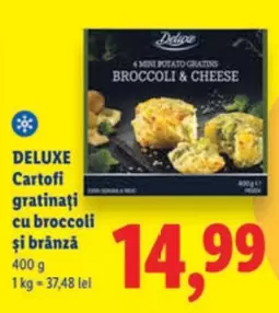 Cartofi gratinați cu broccoli și brânză