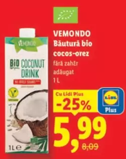 Băutură bio cocos-orez