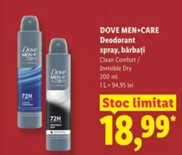 Deodorant spray, bărbați Clean Comfort/Invisible Dry
