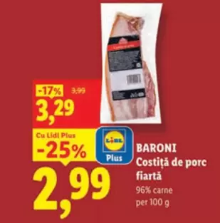 Costiţă de porc fiartă