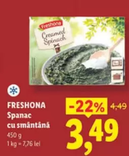 Spanac cu smântână