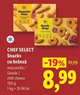 Snacks cu brânză mozzarella/Gouda/chili cheese