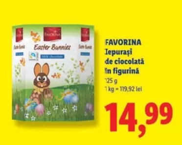 Iepuraşi de ciocolată in figurină