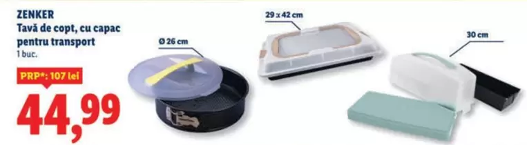 Tavă de copt, cu capac pentru transport