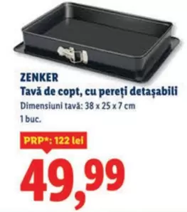 Tavă de copt, cu pereți detaşabili