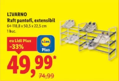 Raft pantofi, extensibil