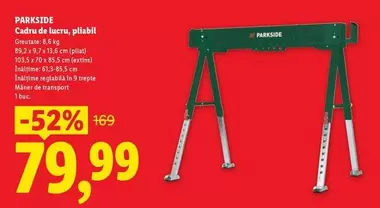 Cadru de lucru, pliabil