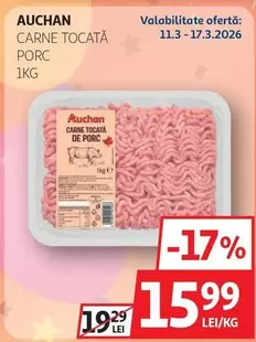 Auchan - CARNE TOCATĂ PORC