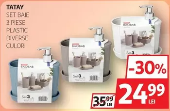 SET BAIE 3 PIESE PLASTIC DIVERSE CULORI