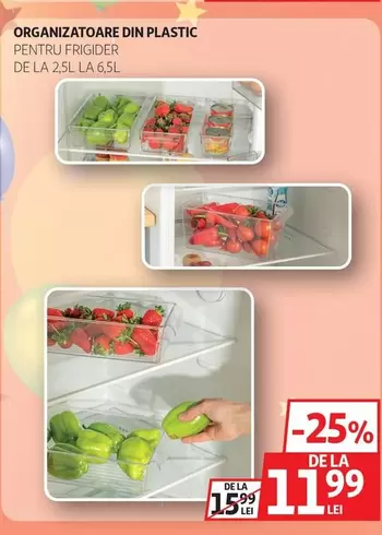 ORGANIZATOARE DIN PLASTIC PENTRU FRIGIDER