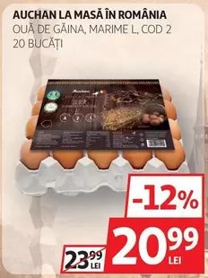 Auchan - OUĂ DE GĂINA, MARIME L, COD 2