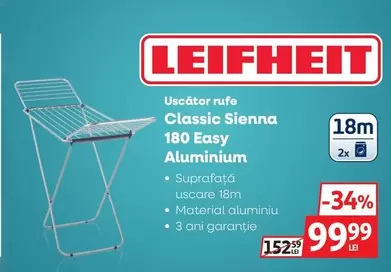 Classic Sienna 180 Easy Aluminium