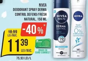 DEODORANT SPRAY DERMA CONTROL DEFEND/FRESH NATURAL