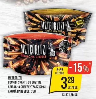 COVRIGI SPARŢI, CU GUST DE SRIRACHA CHEESE/TZATZIKI/CU AROMA BARBECUE