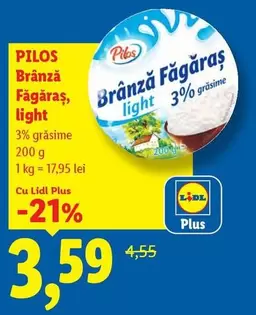 Brânză Făgăraș, light