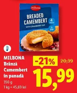 Brânză Camembert în panadă