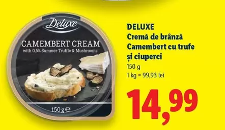 Cremă de brânză Camembert cu trufe și ciuperci