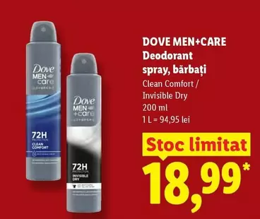 Deodorant spray, bărbați Clean Comfort/ Invisible Dry