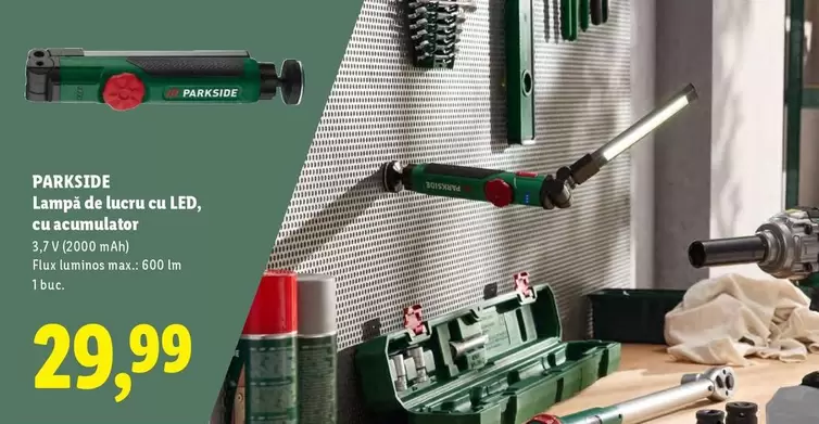 Lampă de lucru cu LED, cu acumulator