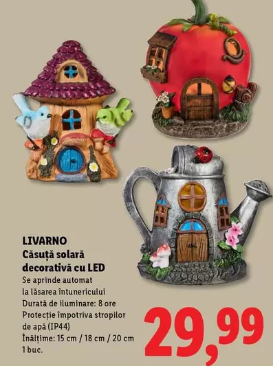 Căsuță solară decorativă cu LED