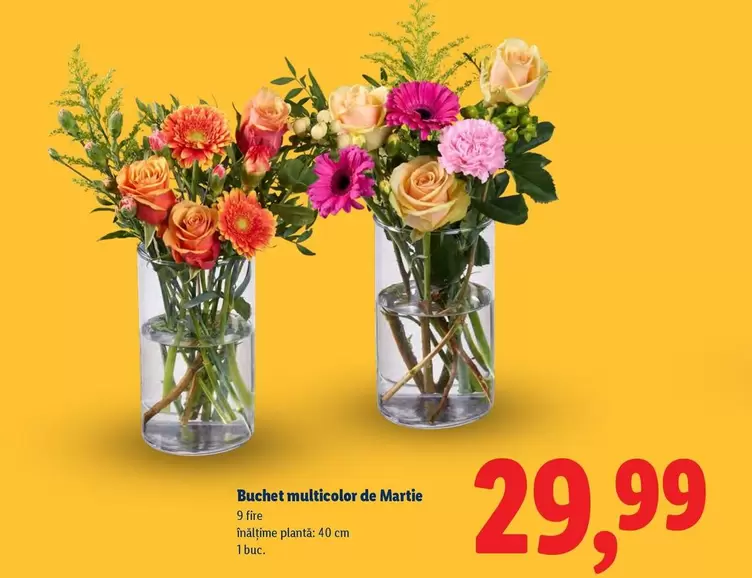 Buchet multicolor de Martie