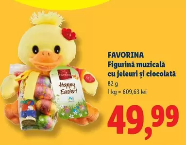 Figurină muzicală cu jeleuri și ciocolată