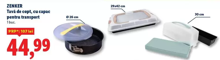 Tavă de copt, cu capac pentru transport