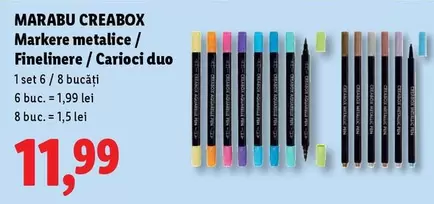 Markere metalice / Finelinere / Carioci duo