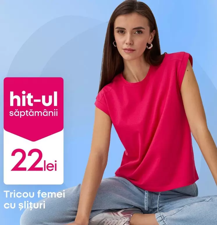 Tricou femei cu slițuri