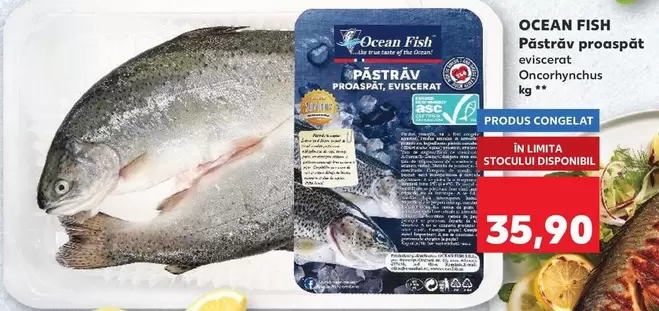 Pastrav proaspăt eviscerat