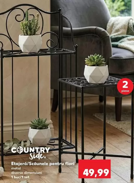 Etajera/Scaunele pentru flori metal