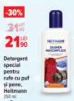 Detergent special pentru rufe cu pu și pene