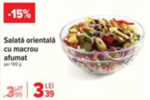 Salată orientală cu macrou afumat