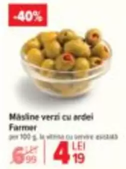 Măsline verzi cu ardei