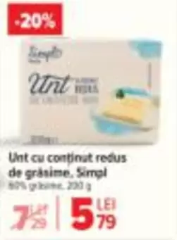 Unt cu continut redus de grasime