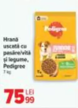 Hrană uscată cu pasăre/vită și legume