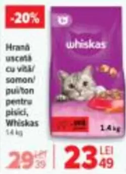 Hrana uscată cu vită/ somon/ pui pentru pisici