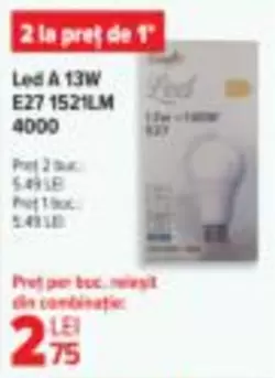 Led A 13W E27 1521LM 4000
