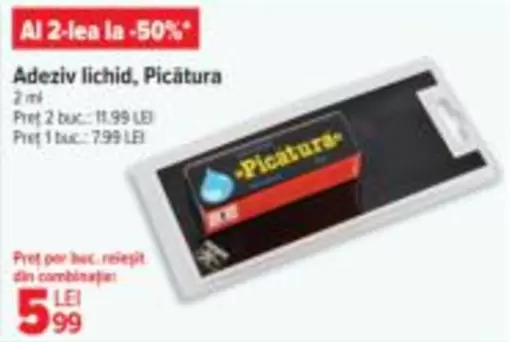 Adeziv lichid, Picătura