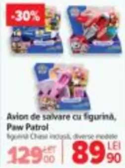 Avion de salvare cu figurină