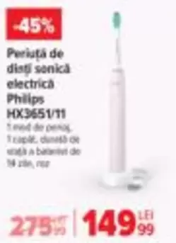 Philips - Periuță de dinți sonică HX3651/11