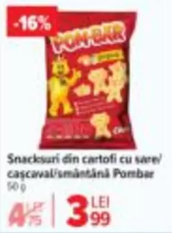 Snacksuri din cartofi cu sare/cașcaval/smântână