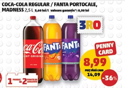 Coca Cola - COCA-COLA REGULAR / FANTA PORTOCALE, MADNESS