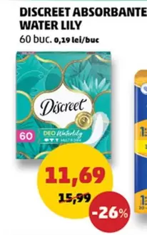 DISCREET ABSORBANTE WATER LILY