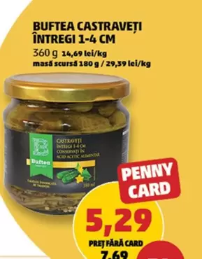BUFTEA CASTRAVEȚI ÎNTREGI 1-4 CM